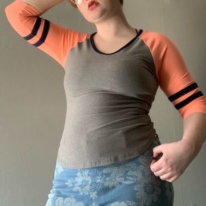 Skin Tight Pink Semi-Long Sleeve Top | No Boundaries | Medium (7-9)